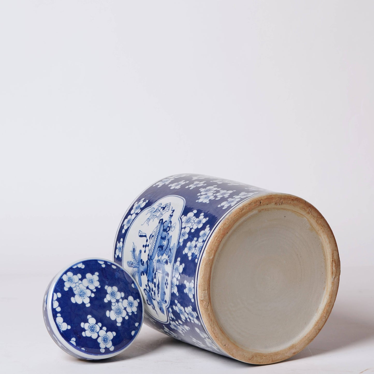 Scholar's Objects Blue and White Porcelain Canister