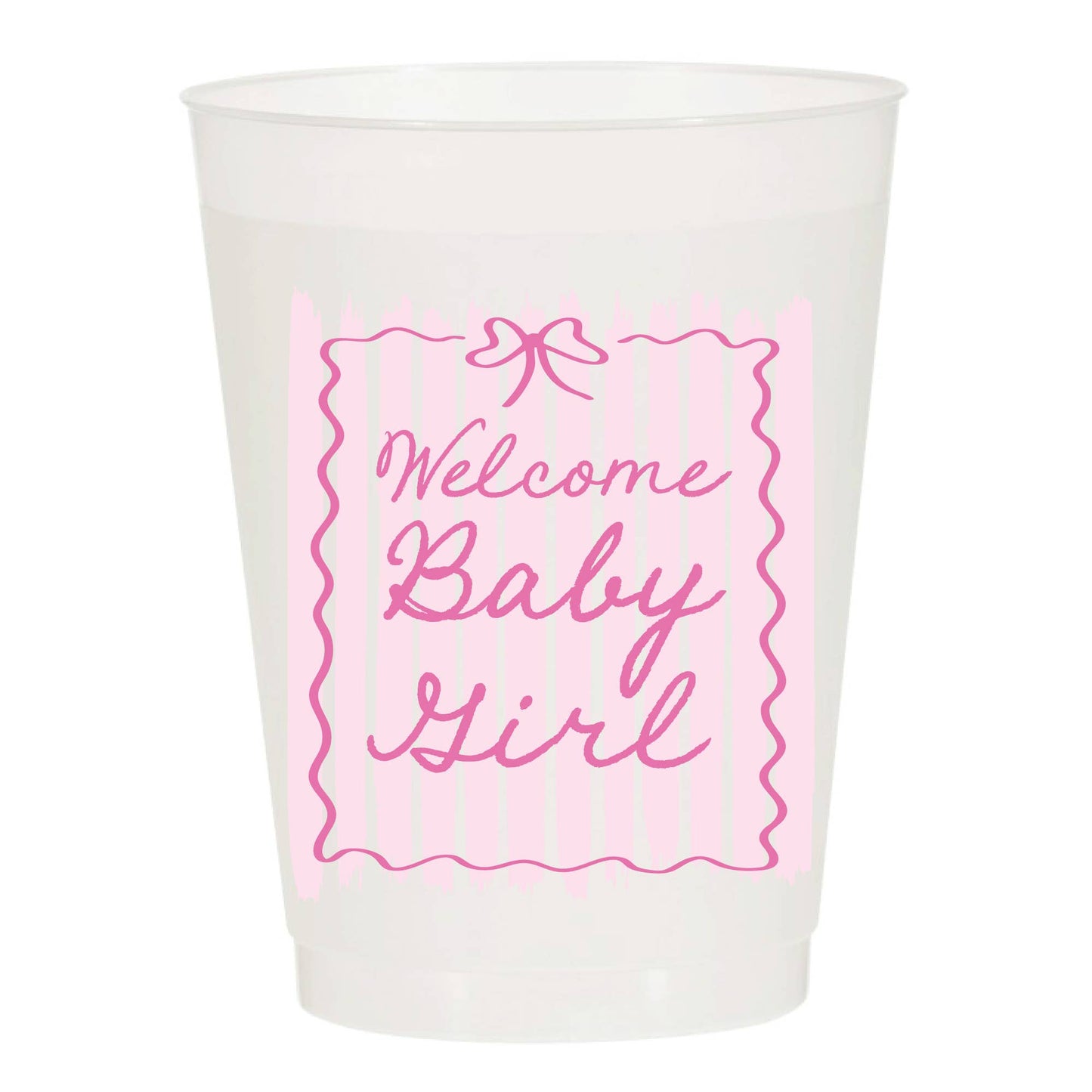 Welcome Baby Girl Frosted Cups