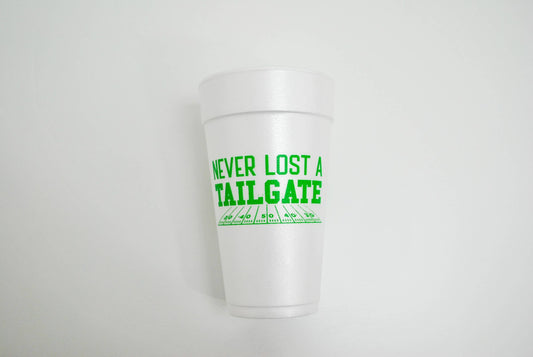 Never Lost Tailgate Styrofoam Cup