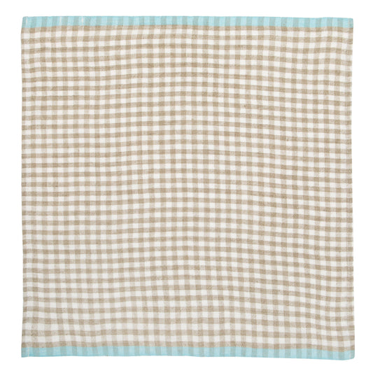 Natural & Aqua Kitchen Towel