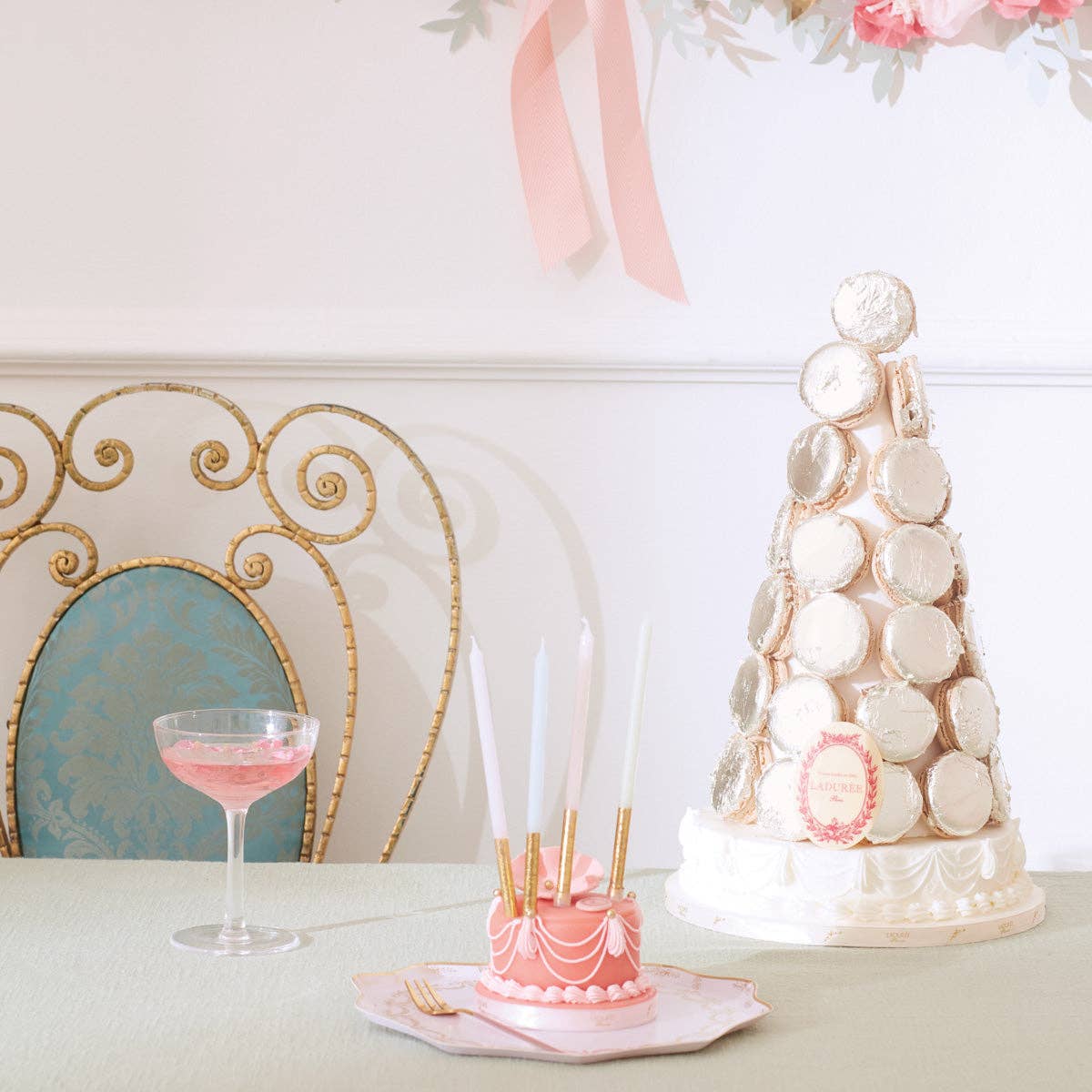 Meri Meri x Ladurée Paris Gold Dipped Candles