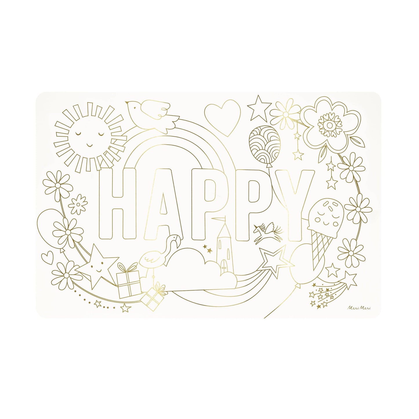 Happy Icons Coloring Placemats