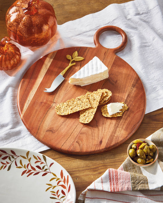 Loop Round Board Natural Acacia Wood Everyday