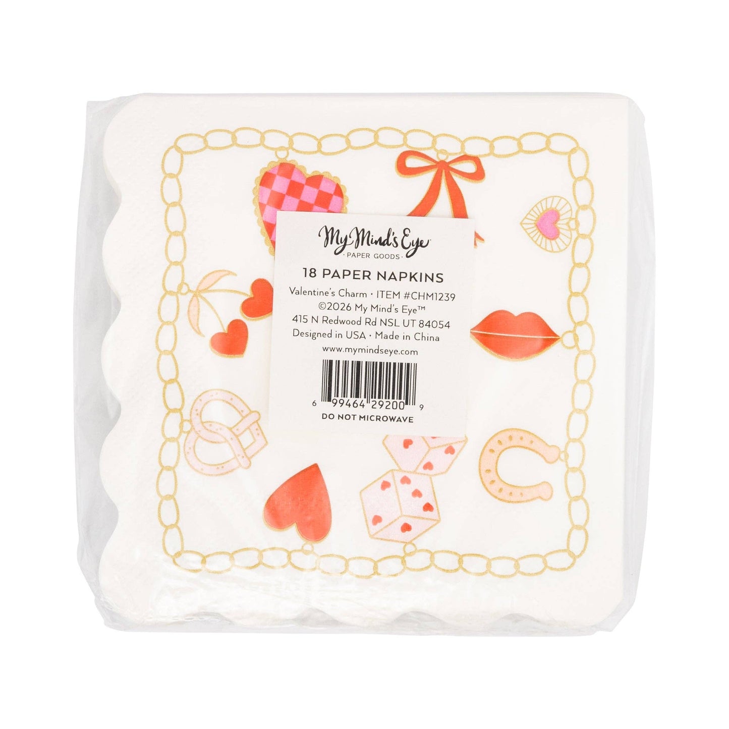 Valentines Charm Cocktail Napkin