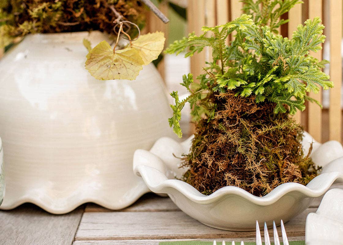 White Ruffle Flare Small Bowl