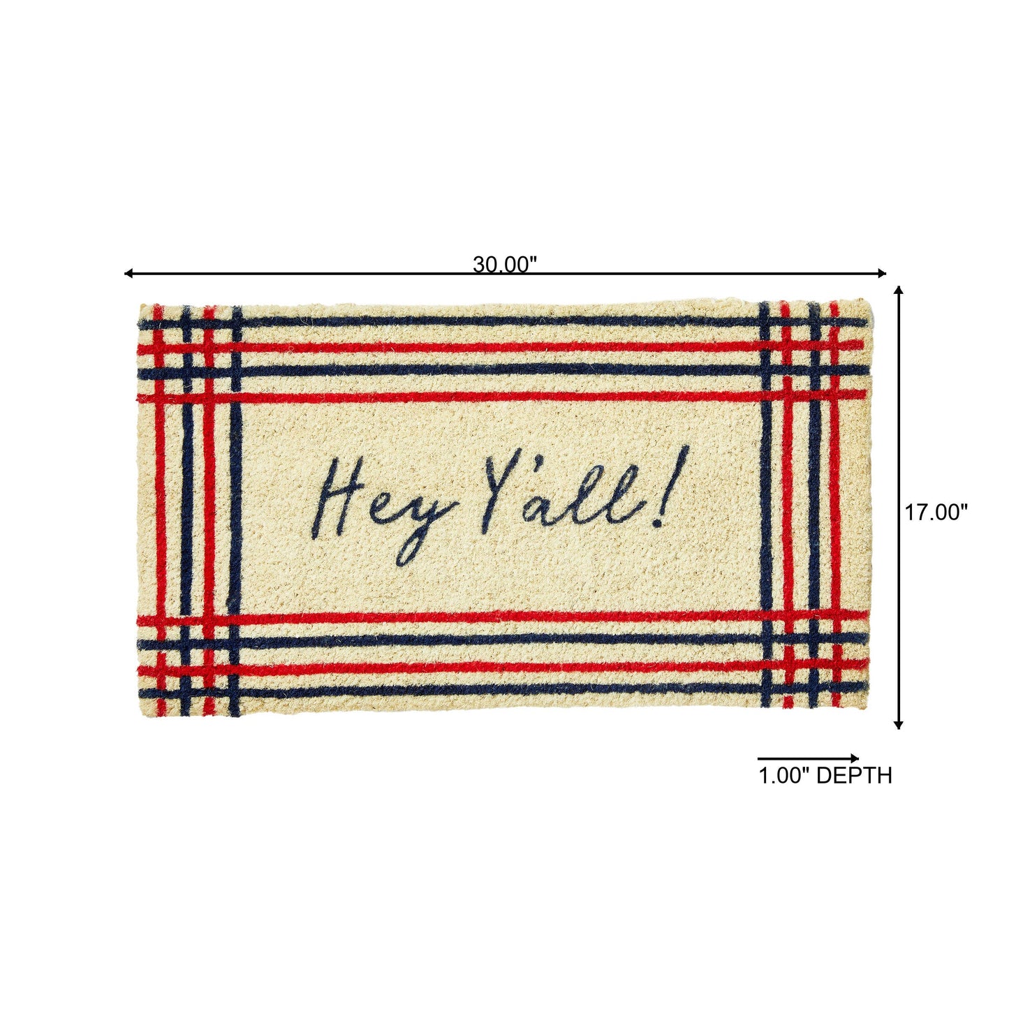Hey Yall Coir Mat Multi Summer