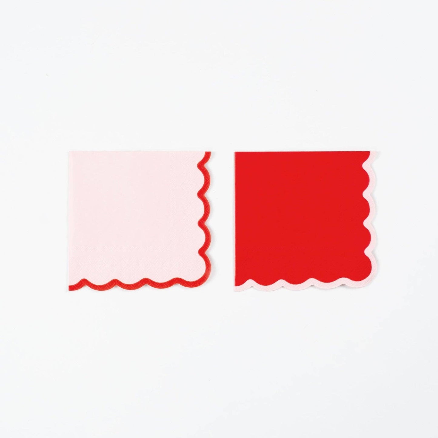 Heart Scallop Cocktail Napkins