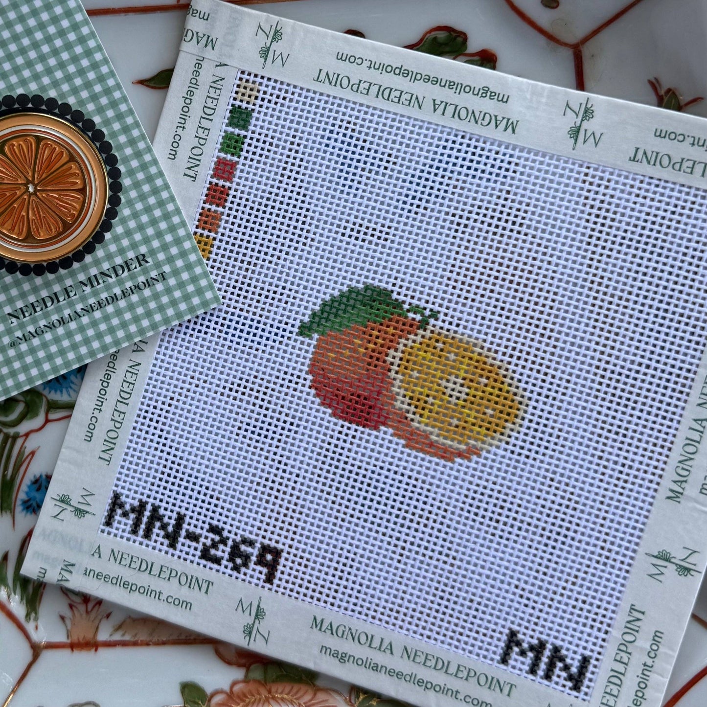 Orange Mini Needlepoint Canvas