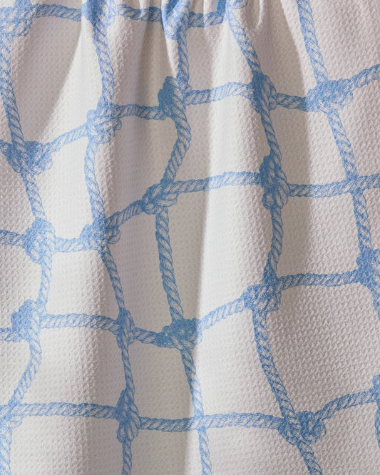 Geometry - Tethered Blue Tea Towel