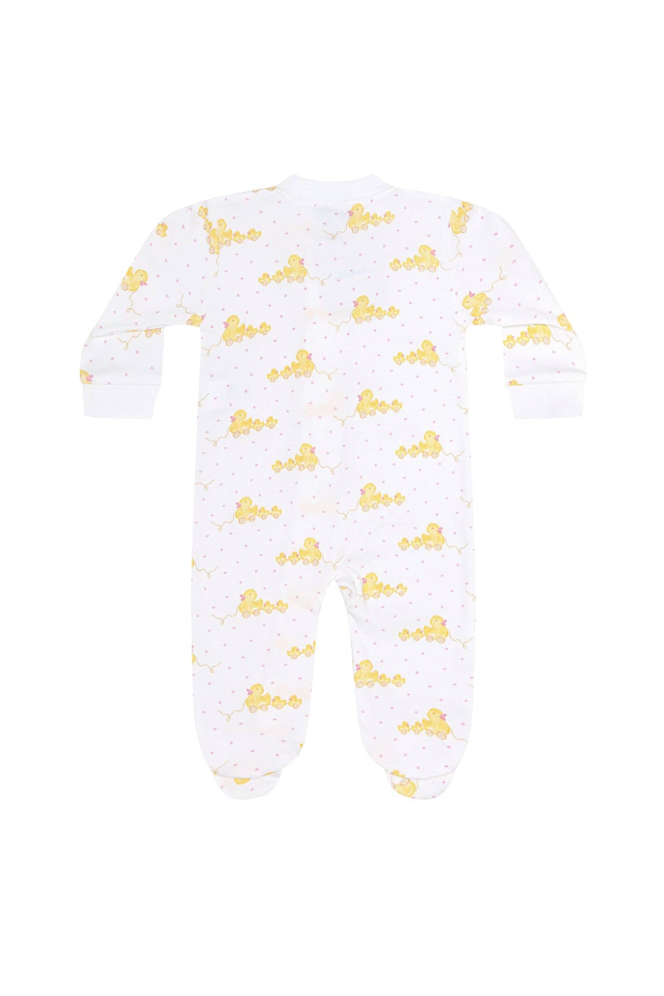 Pink Ducks Zipper Footie