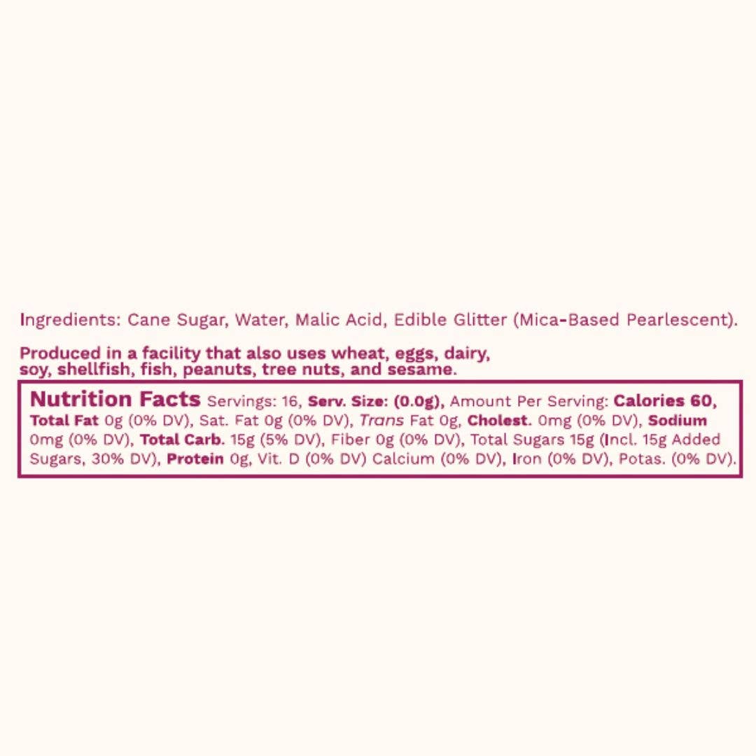 Glitter Simple Syrup 16oz