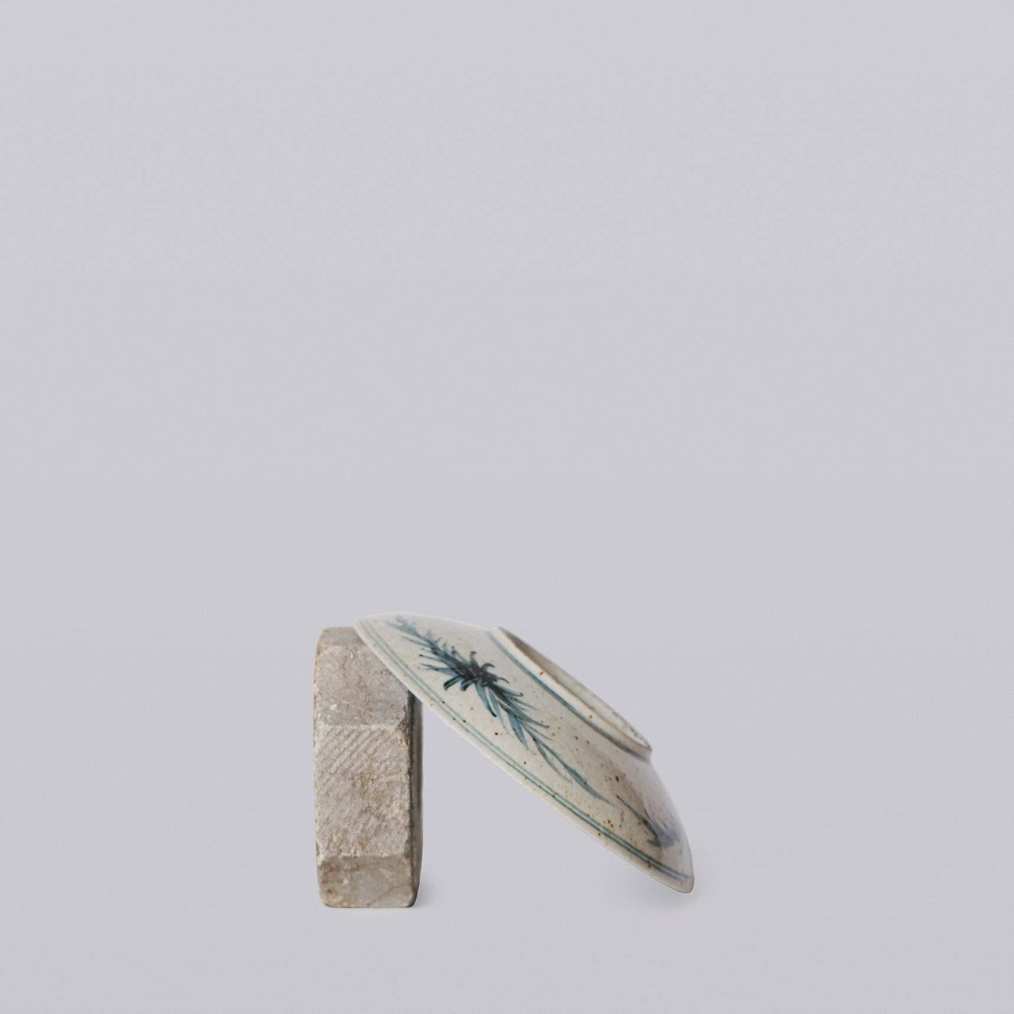 Small Blue Porcelain Dancing Crane Dish