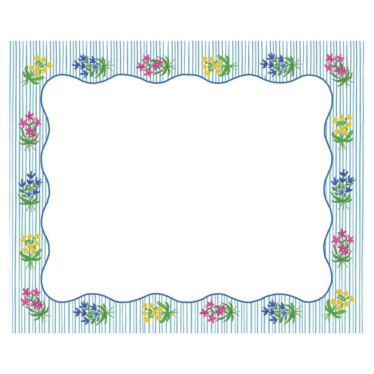 Floral Stripe Notepad
