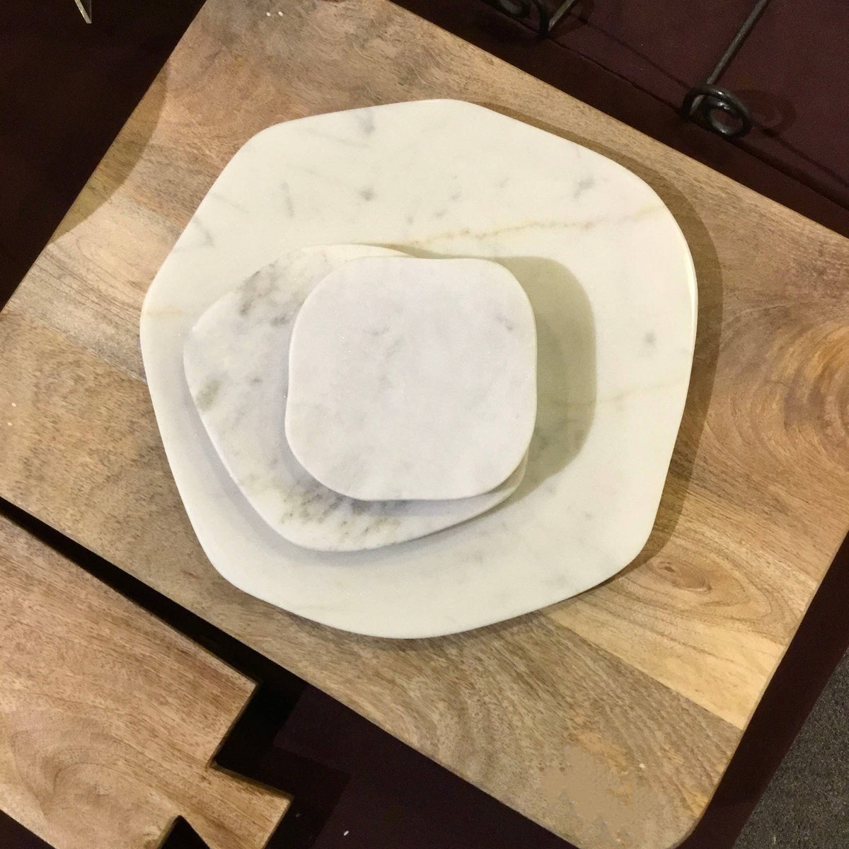 LG White Marble Plate