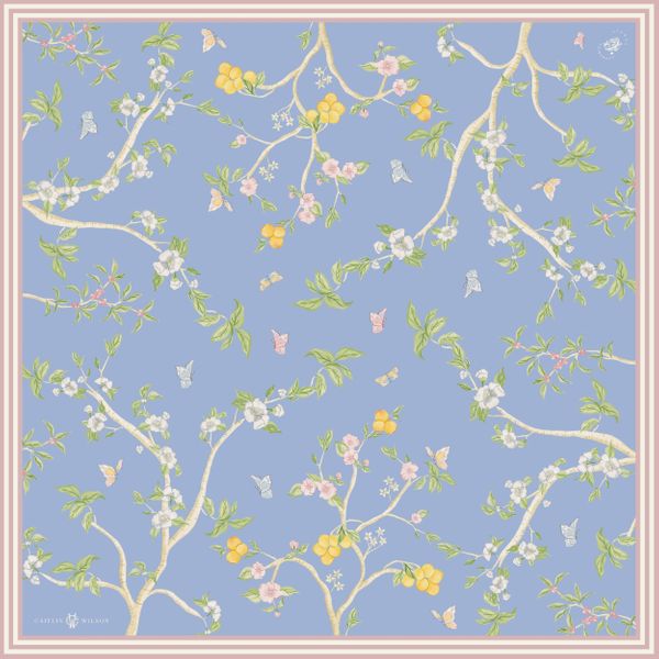 Blue Chinoiserie Scarf