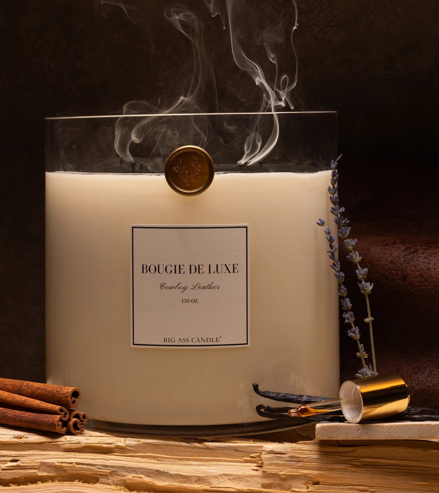 Cowboy Leather Candle