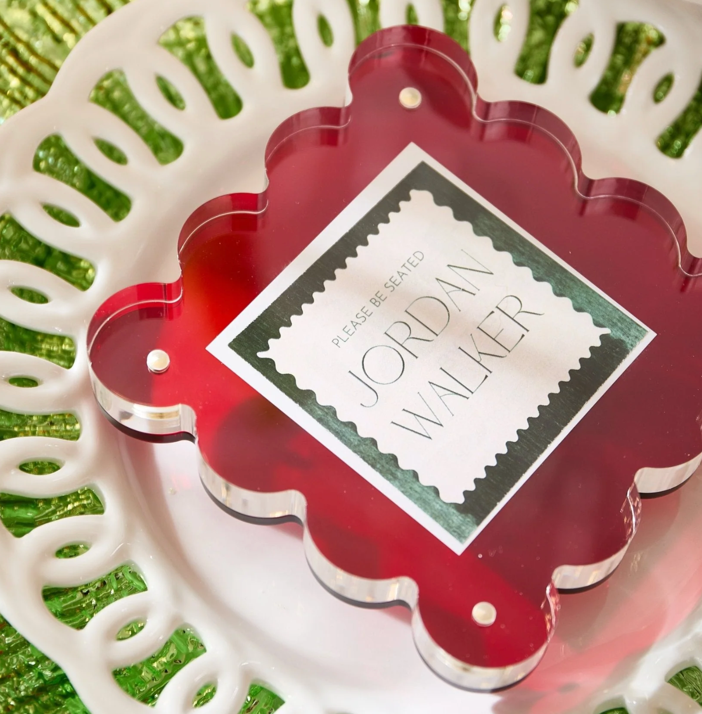 Red Mini Acrylic Picture Frame