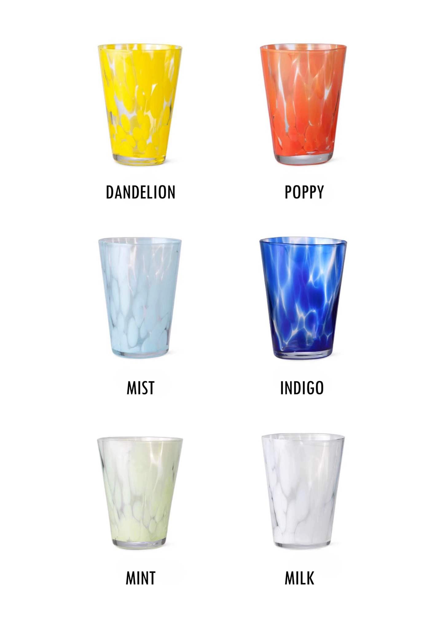 Monochrome Spot Drinking Glass Cups