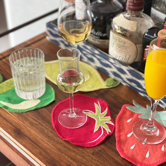 Lemon Shaped Cocktail Napkins
