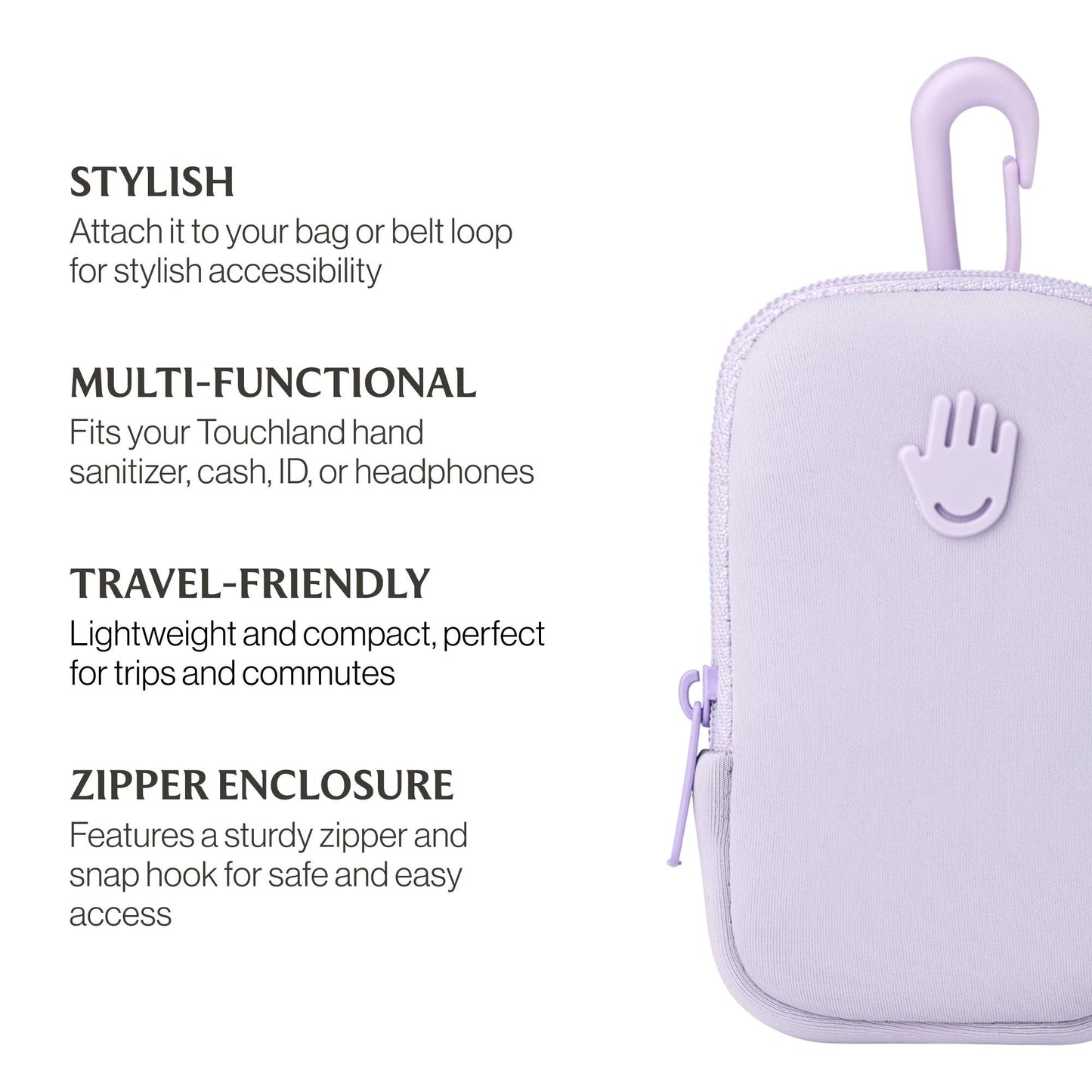 Touchland- Touchette Lilac Clip-on Pouch