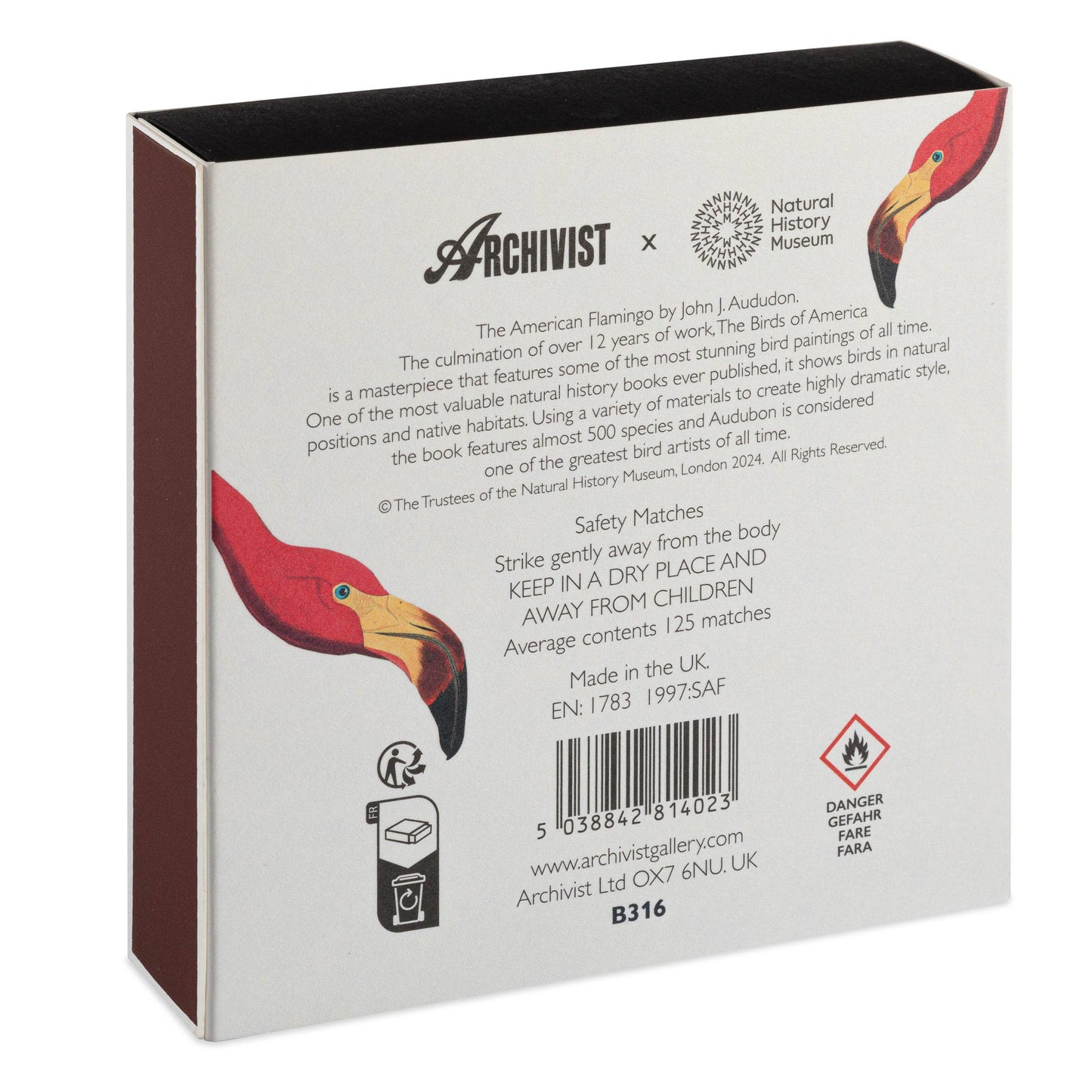The American Flamingo | Square - Safety Matches