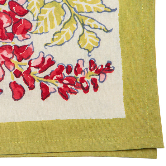 -Wisteria Pink & Green | Tea Towels