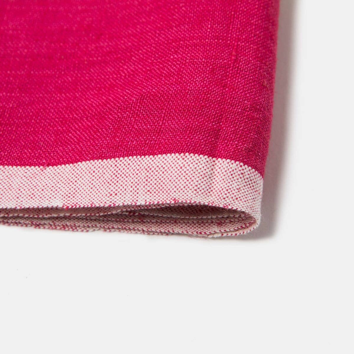 Linen Towel Pink & Lime