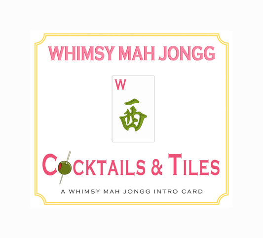 Cocktails & Tiles Mahjong Card