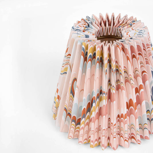 MARBLED SMALL PLEATED LAMPSHADE - TWILIGHT MOUNTAIN