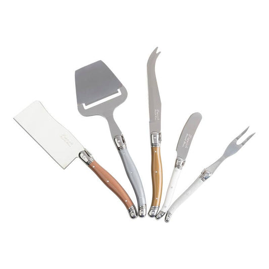 5 Piece Cheese Knife & Slicer Set Mixed Metals