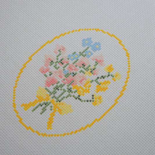 Spring Floral Cameo Hand Painted Needlepoint Canvas