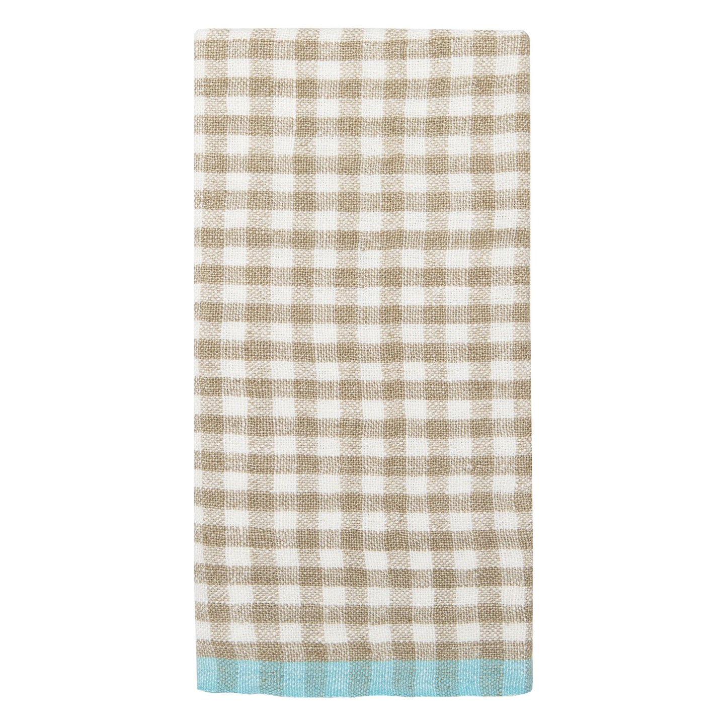 Natural & Aqua Kitchen Towel