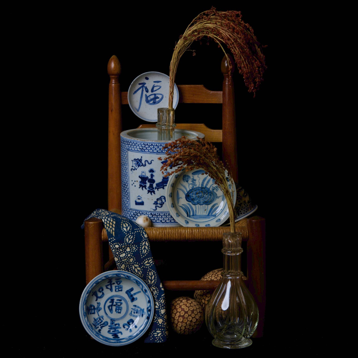 Porcelain Auspicious Couplet Dish