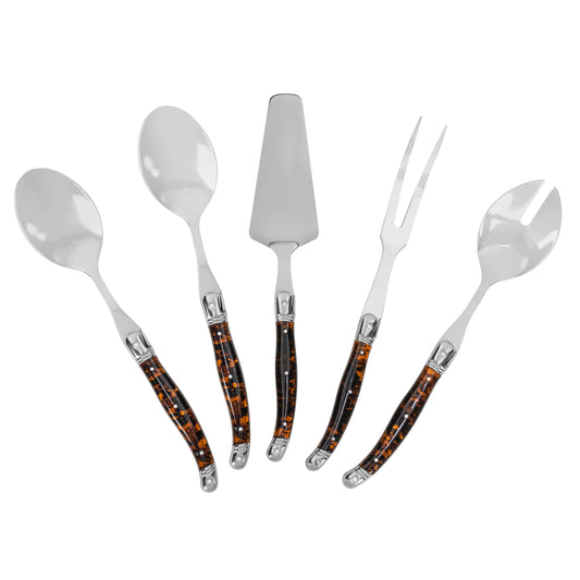 5-Piece Tortoise Shell Hostess Set