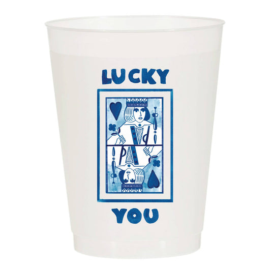 Lucky You King Of Hearts Frosted Cups