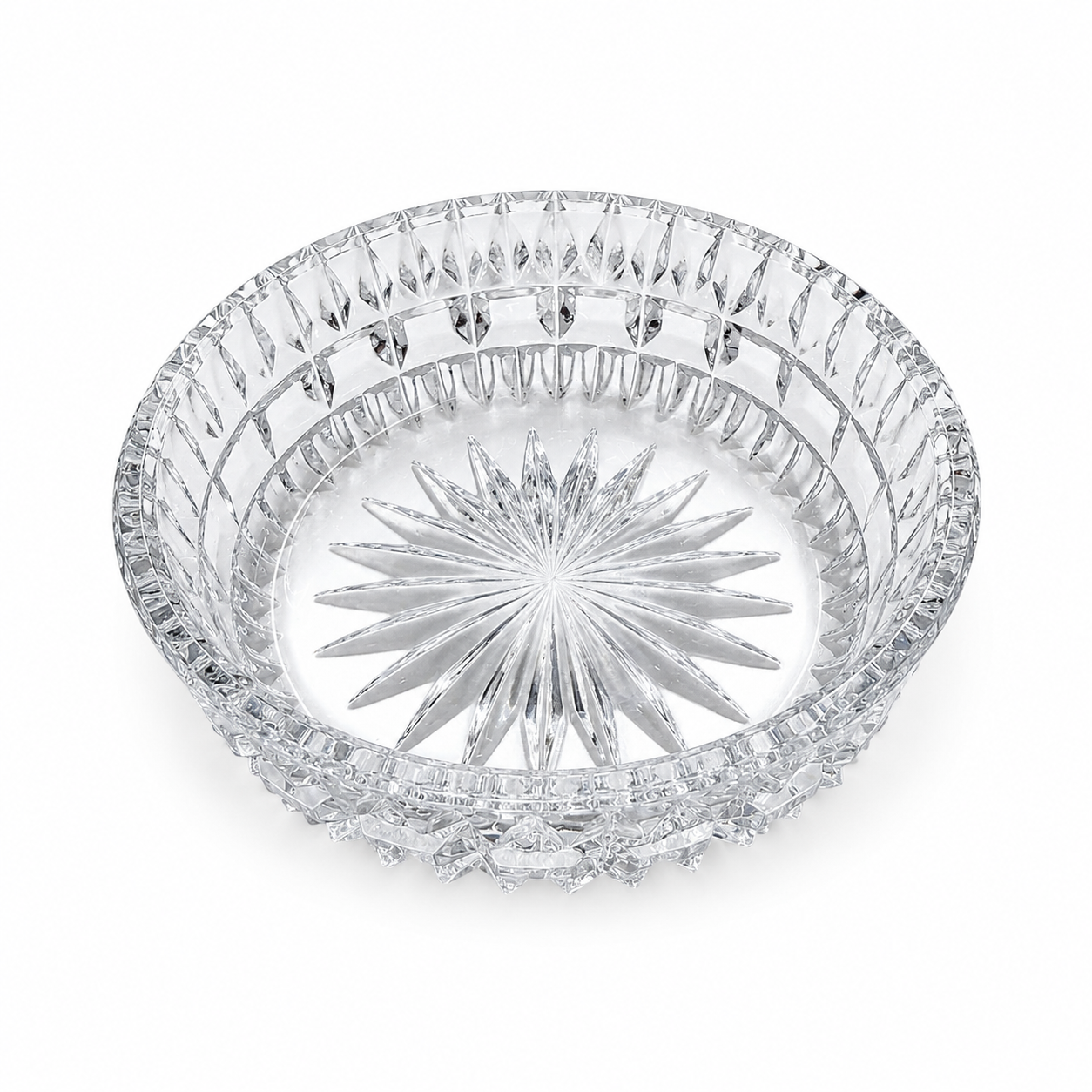 Vintage Starburst Cut-Glass Bowl