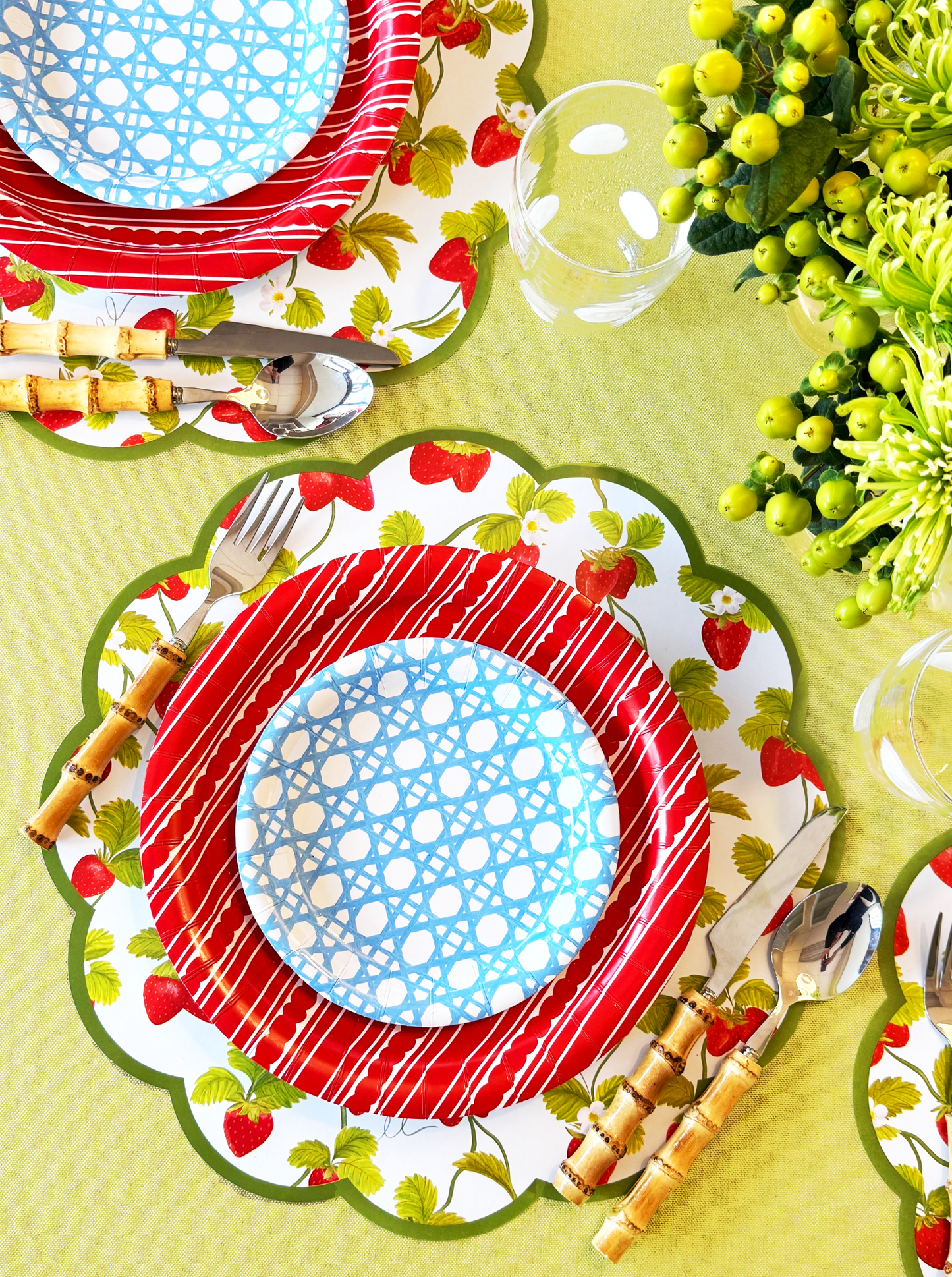 Blue Cane Heavy-Duty Paper Plates (7" and 10") | Set of 8