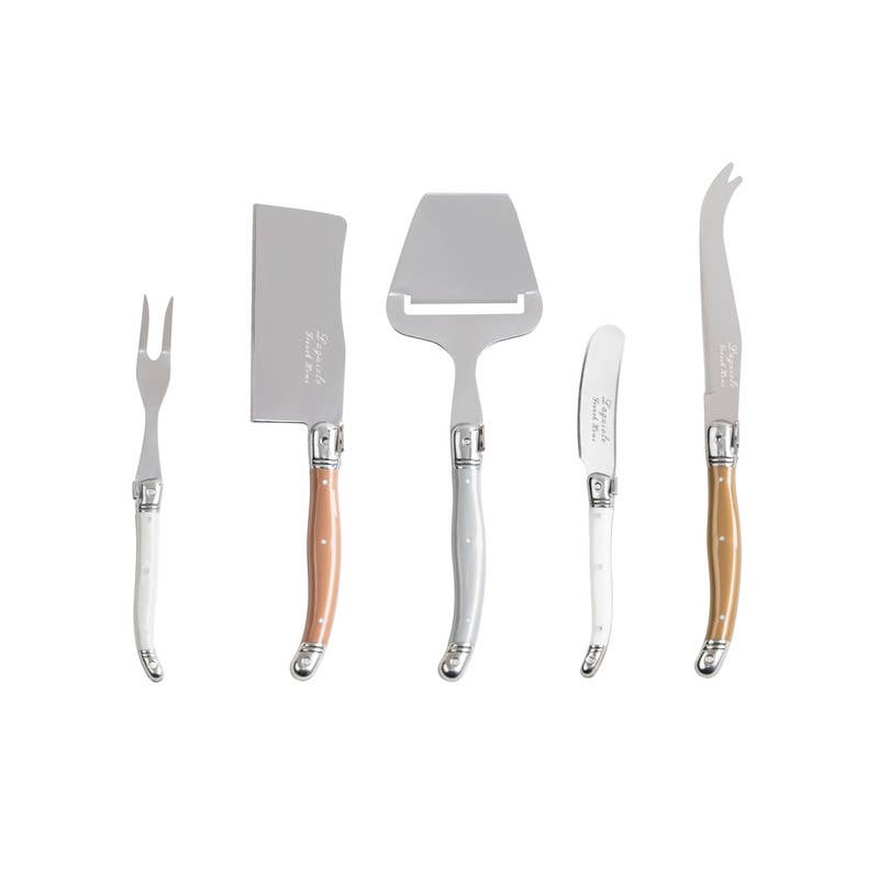 5 Piece Cheese Knife & Slicer Set Mixed Metals
