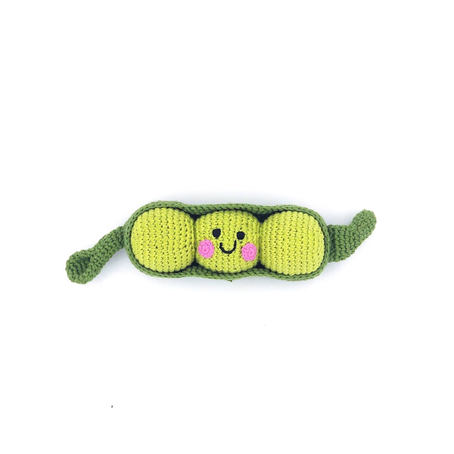 Green Peapod Baby Rattle