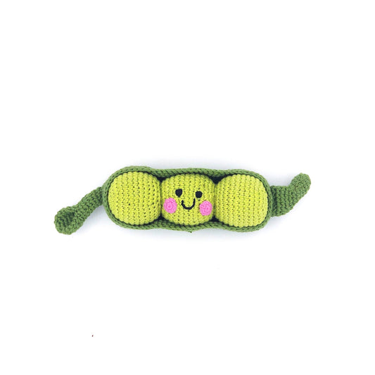 Green Peapod Baby Rattle