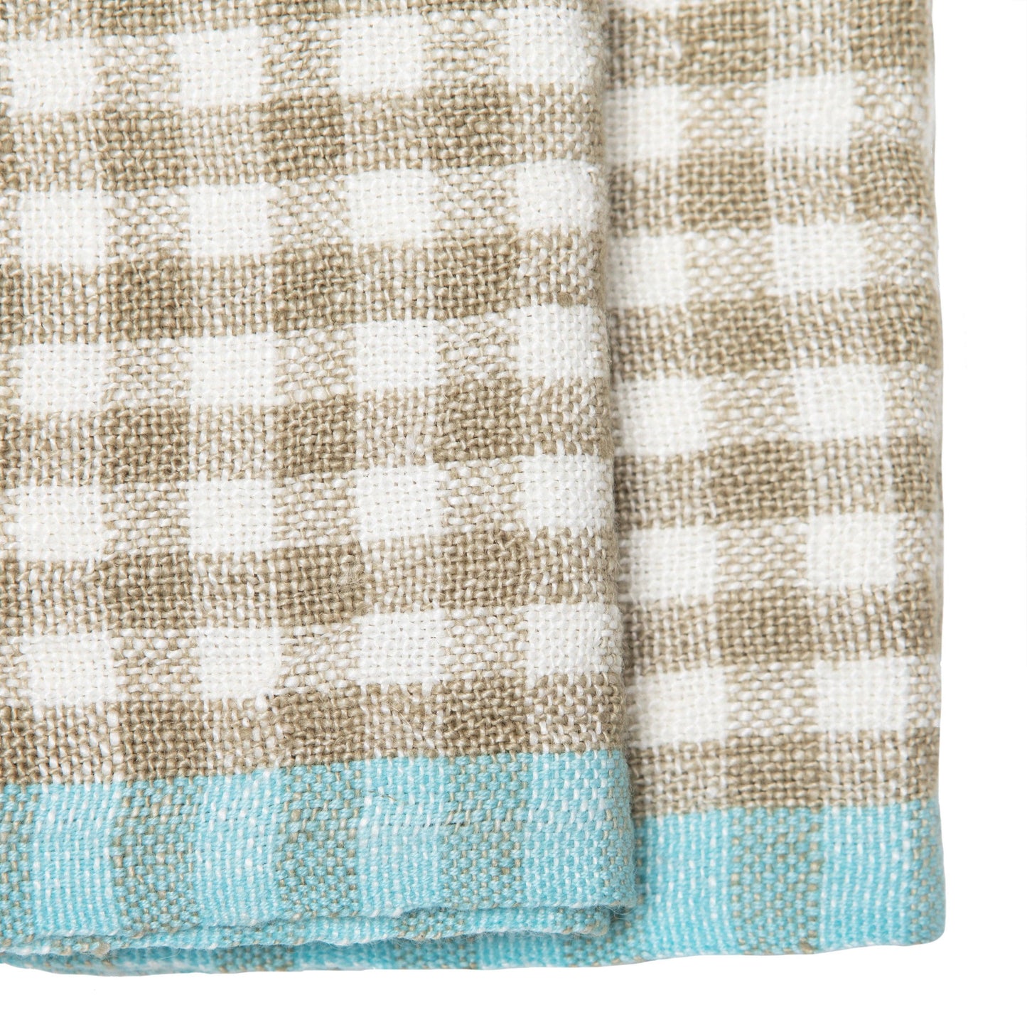 Natural & Aqua Kitchen Towel