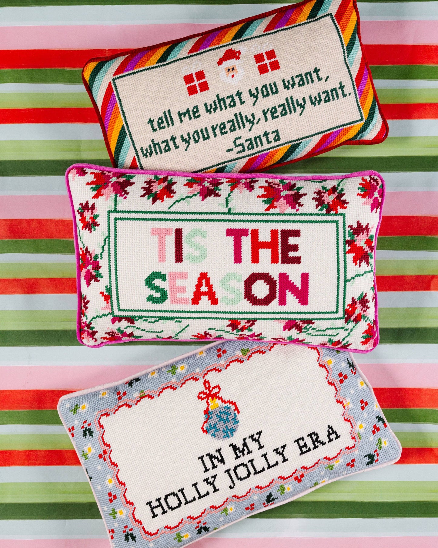 Tell Me What You Want Needlepoint Pillow