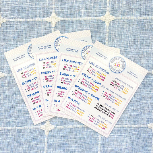 Play Away Cards - First Lines Simplified Mahjong Line Cards for beginners