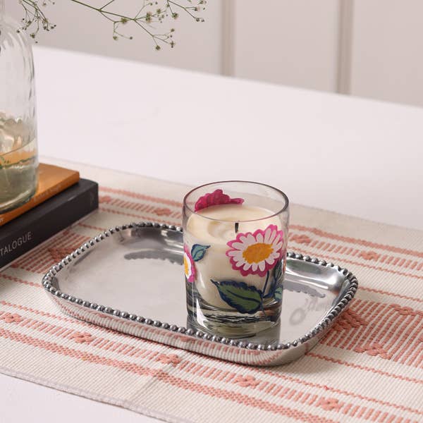 SM Engravable Rect Beaded Tray