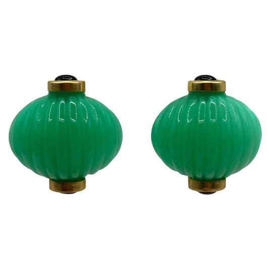 Luisa Carved Jade And Black Onyx Earrings