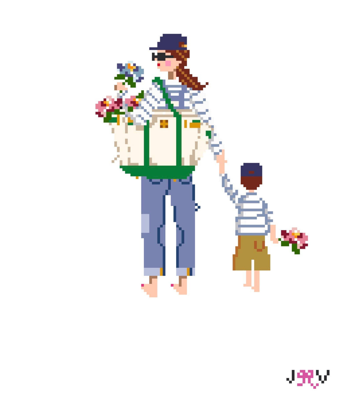Mother & Child Needlepoint Canvas
