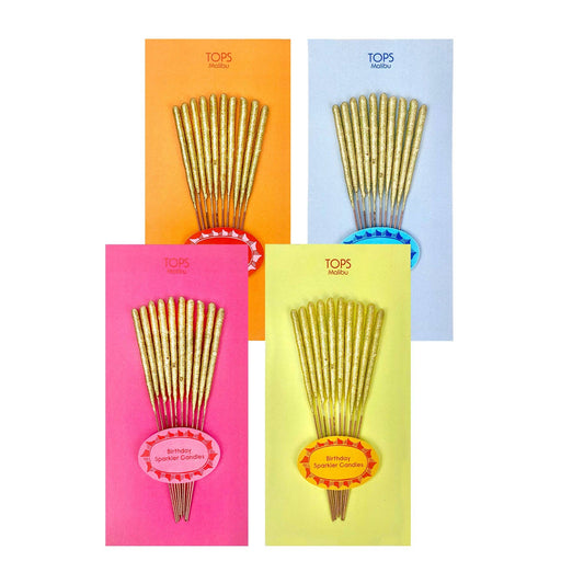 Gold Sparkler Candles - Birthday - Set of 10