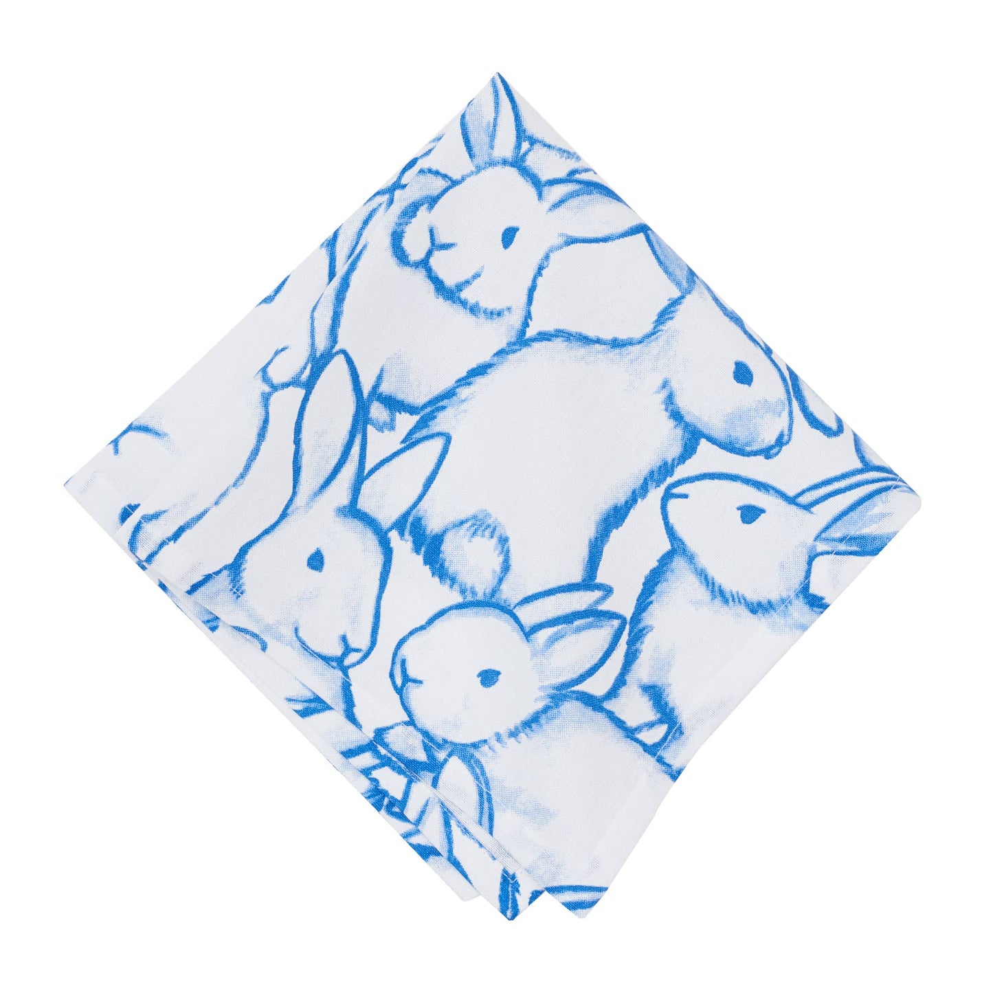 Easter Bunny & Blue Plaid Napkin