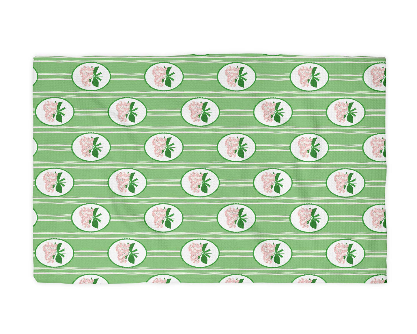 Hydrangea Flower Chinoiserie Kitchen Towel Preppy Spring