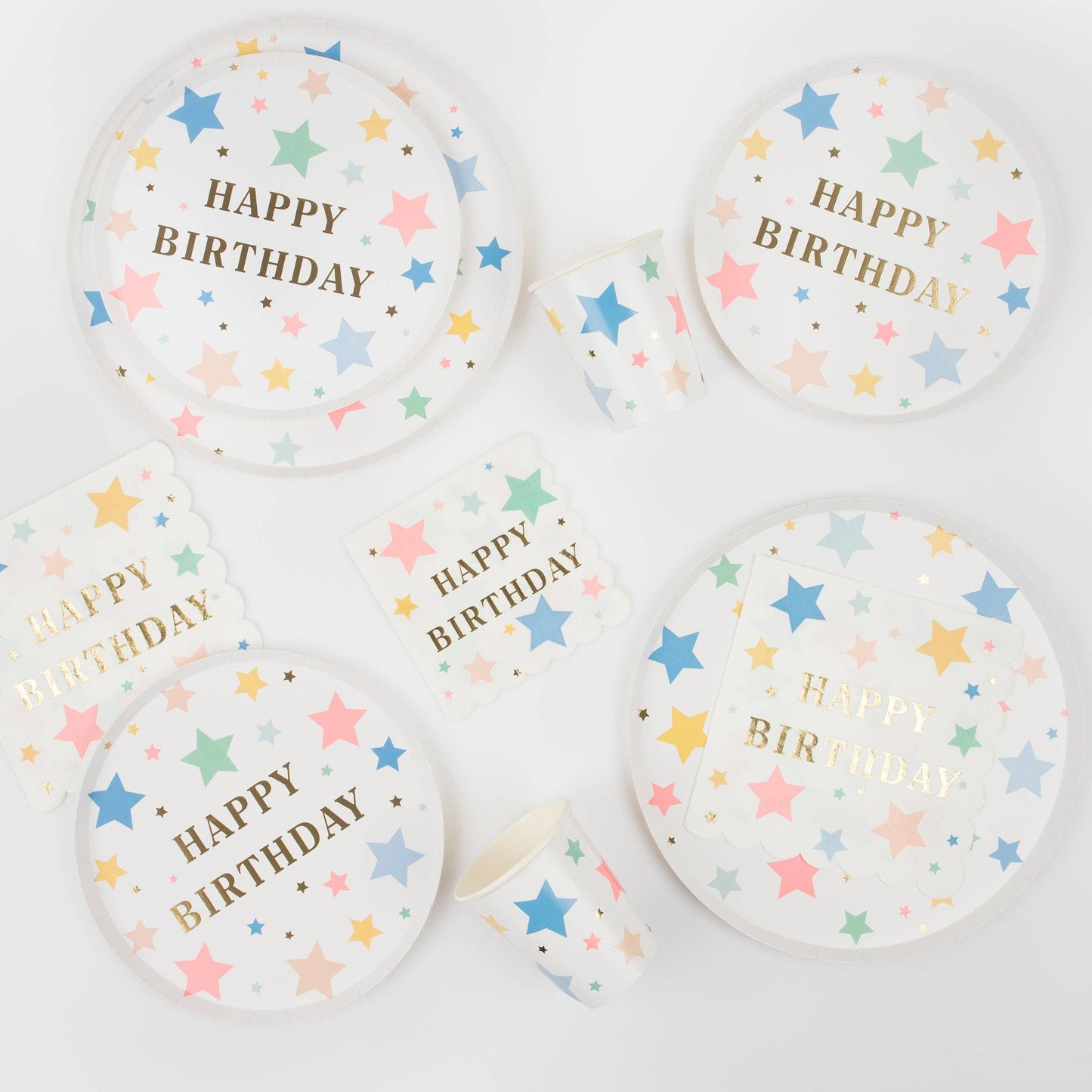 Happy Birthday Stars Large Napkins